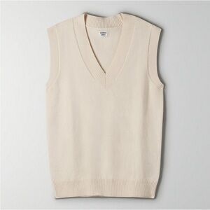 Sunday Best Oversized Cream Sweater Vest